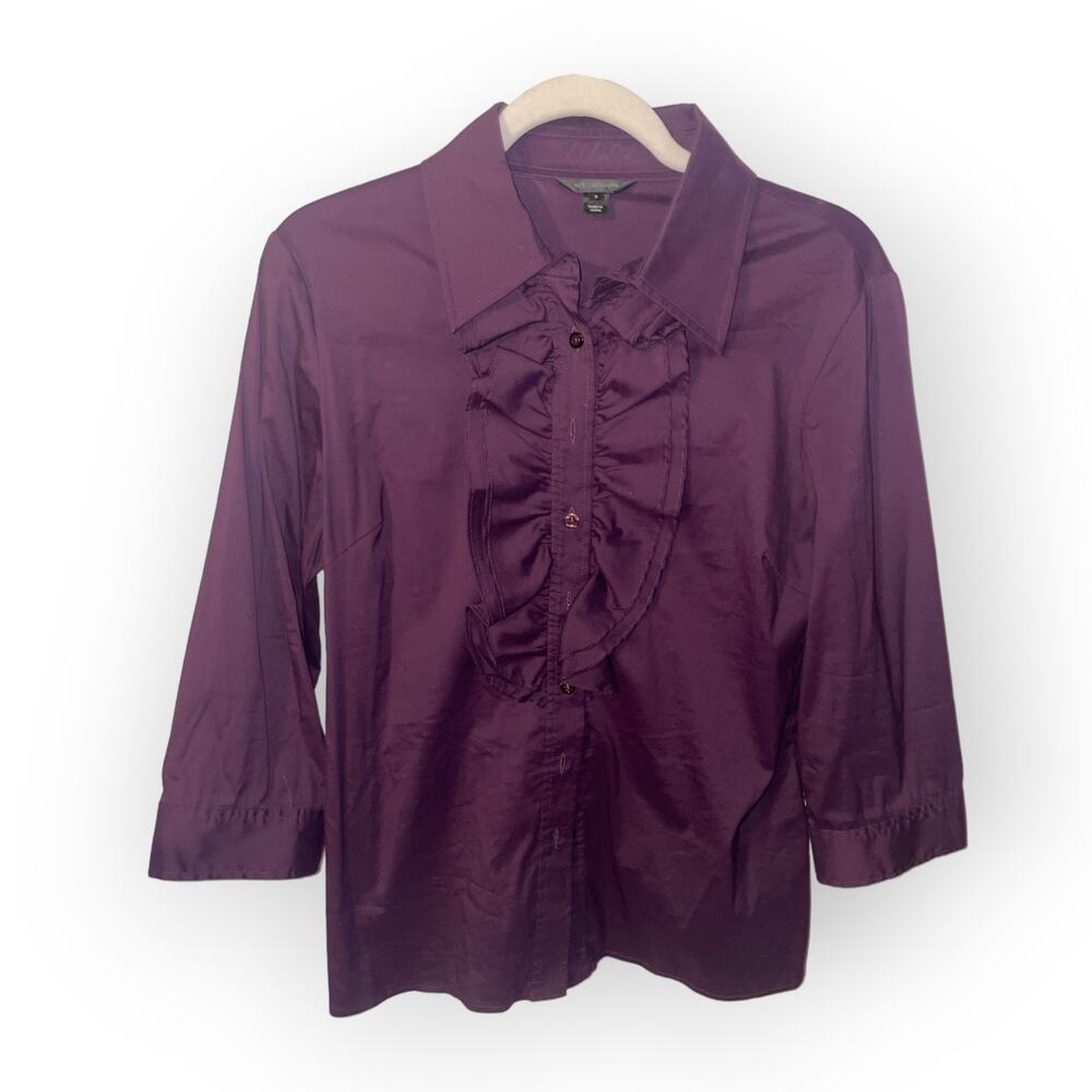 St John Purple Blouse Sz 6 EUC